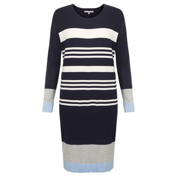Oliver Bonas Dresses & Skirts - Oliver Bonas Blue Vivid Stripe Knitted Dress sz 8